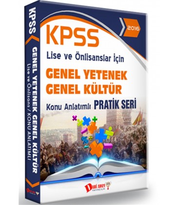 KPSS Lise Önlisans Genel Kültür Genel Yetenek Konu Anlatımlı Pratik Seri Dahi Adam Yayınları