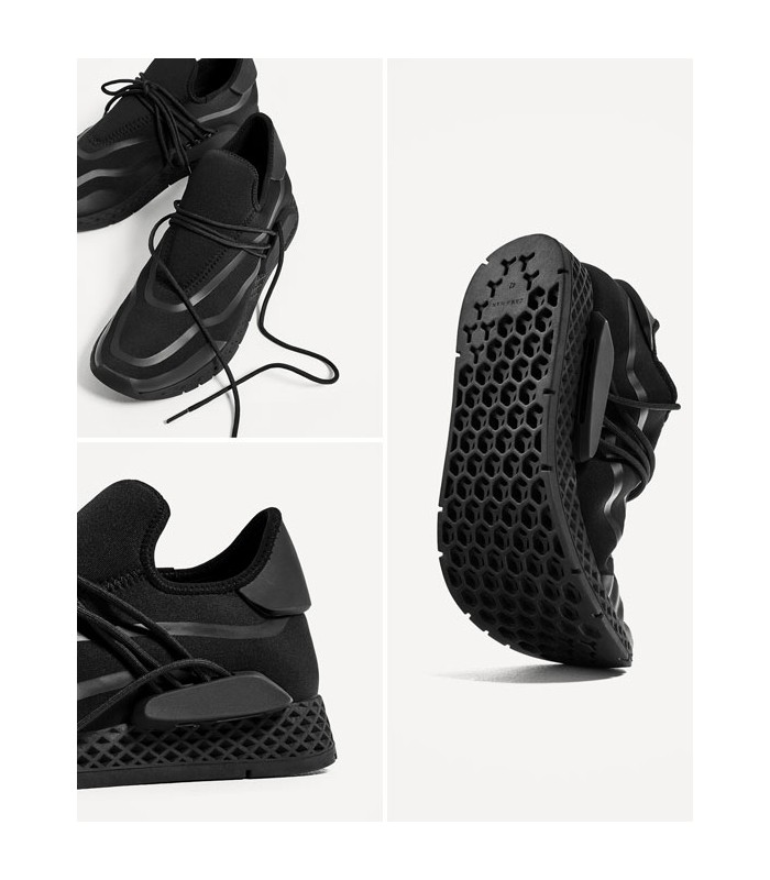 zara black sneakers