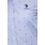 U.S. Polo Assn. Mavi Baskılı Slim Uzun Kol Gömlek G082GL004.ZEGNA.503686.VR036