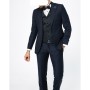 Abdullah Kığılı Desenli Mono Yaka Smokin Damatlık Seti 7Y1J4M3505F52