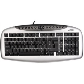 A4 Tech KB-21 Q USB Multimedya Klavye Gümüş/Siyah