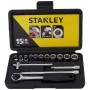 Stanley Lokma Takımı 15 Parça 6 Köşeli 1/4" St086775