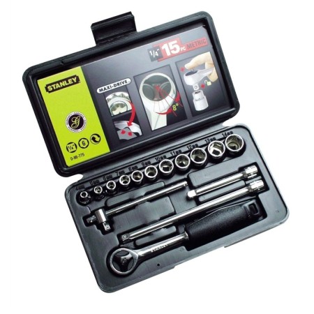 Stanley Lokma Takımı 15 Parça 6 Köşeli 1/4" St086775