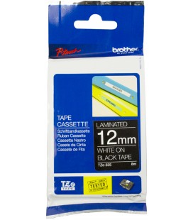 Brother-to-the-335 12Mm white on Black labelling tape