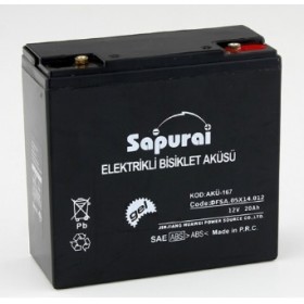 Sapurai 12 Volt 20 Amper Bisiklet Aküsü DFSA.05X14.012