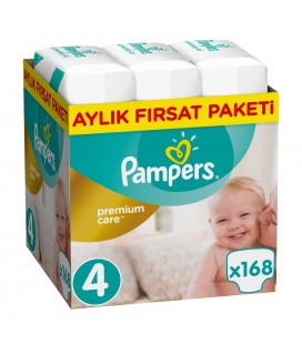 Prima Bebek Bezi Premium Care 4 Maxi Aylık Fırsat Paketi 168 Adet