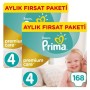 Prima Bebek Bezi Premium Care 4 Maxi Aylık Fırsat Paketi 168 Adet