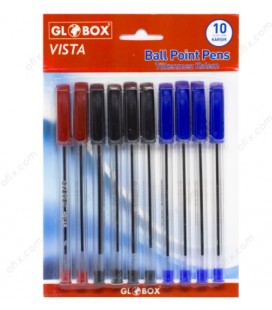 Globox Vista Tükenmez Kalem 10 Adet Karışık Renk 6112