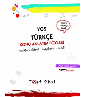 YGS Türkçe Ders Anlatım Föyleri - Test Okul Yayınları