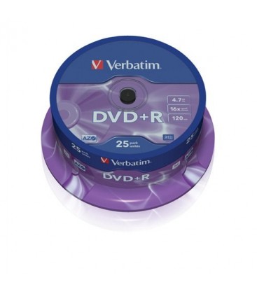 Verbatim DVD+R 16x speed 4.7 GB in 25 pcs