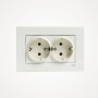 VİKO İKİLİ TOPRAKLI PRİZ KREM KARRE 90960856