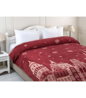 Madame Coco Cotton Jacquard Blanket-Double Profit-Red