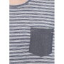 Blue Navy Blue Striped Tshirt Men's T-Shirt, Slim Fit, 063655-23077