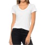 164596-620 A Blue Shirt Combed Cotton Basic V-Neck White