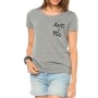 Blue Lady T-Shirt Grey Melange Combed Cotton Detailed 164811-20097 Mobile