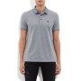 Blue Men's T-Shirt Grey Polo T-Shirt, Slim Fit, 064559-23077