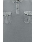 Blue Men's T-Shirt Semi Slim Fit Polo Shirt Yesil, 064107-23142