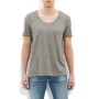 Men's Khaki Blue Basic T-Shirt Slim Fit, 064487-24406