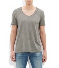 Men's Khaki Blue Basic T-Shirt Slim Fit, 064487-24406