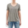 Men's Khaki Blue Basic T-Shirt Slim Fit, 064487-24406
