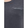 Dark Grey With Pockets Blue Men's T-Shirt 063777-23098 Normal Cutting