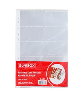 Globox Kartvizitlik Poşeti Şeffaf 200'lü Paket 6478