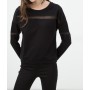 The woman in black cotton sweatshirt 6KAL11572JK999