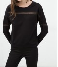 The woman in black cotton sweatshirt 6KAL11572JK999