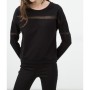 The woman in black cotton sweatshirt 6KAL11572JK999