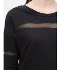 The woman in black cotton sweatshirt 6KAL11572JK999
