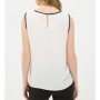 Cotton Sleeveless plain white Blouse 6YAK32296CW001