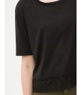 Koton Dantel Detaylı T-Shirt 6YAL11108JK999