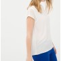 Cotton, Short Sleeve Hollow Collar Blouse Plain 6YAK62044CW001