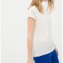 Cotton, Short Sleeve Hollow Collar Blouse Plain 6YAK62044CW001