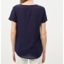 Women's cotton V-neck, Short Sleeve, Plain Blouse 6YAK62128CW720