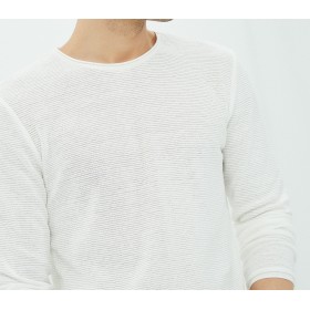 Cotton scoop-neck long sleeves Sweater 7YAM91037LK000