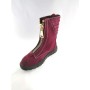 Pearl, Miss B09734 Burgundy Zipper Detail Boots