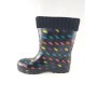 Kids Rain Boots Black Spotted 171740