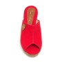 Slippers women's Red genuine leather Pierre Cardin PC-0709