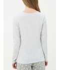 Women's cotton scoop-neck T-Shirt 7KLK73842BK