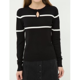 Cotton women's long sleeve Sweater, Striped Sweater 7KAL97687OT04S