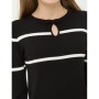 Cotton women's long sleeve Sweater, Striped Sweater 7KAL97687OT04S