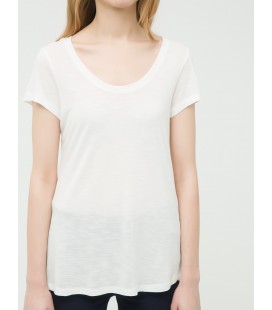 Women's cotton plain white T-Shirt 6YAK12298YK001