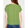 Women's Short Sleeve cotton Blouse 7YAK62107CW789