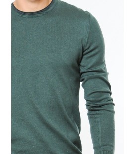 Blue Sweater | Crew Neck Sweater Forest Green 070256-21584