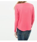 Cotton scoop-neck, long sleeve, relaxed fit, straight 6YAL96612JT303 Sweater