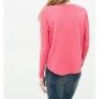 Cotton scoop-neck, long sleeve, relaxed fit, straight 6YAL96612JT303 Sweater