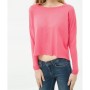 Cotton scoop-neck, long sleeve, relaxed fit, straight 6YAL96612JT303 Sweater