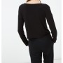 Cotton Boat Neckline, relaxed fit, Long Sleeve T-Shirt 6YAL11815OK999