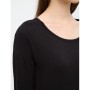 Cotton Boat Neckline, relaxed fit, Long Sleeve T-Shirt 6YAL11815OK999